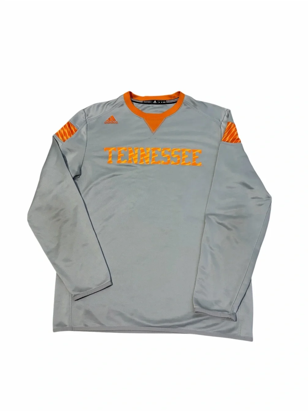 Adidas Tennessee Volunteers Long Sleeve Shirt Men’s Medium Gray Orange College
